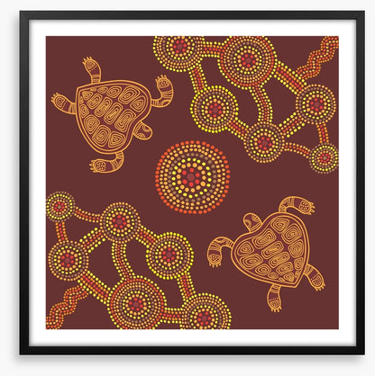 Swimming turtles