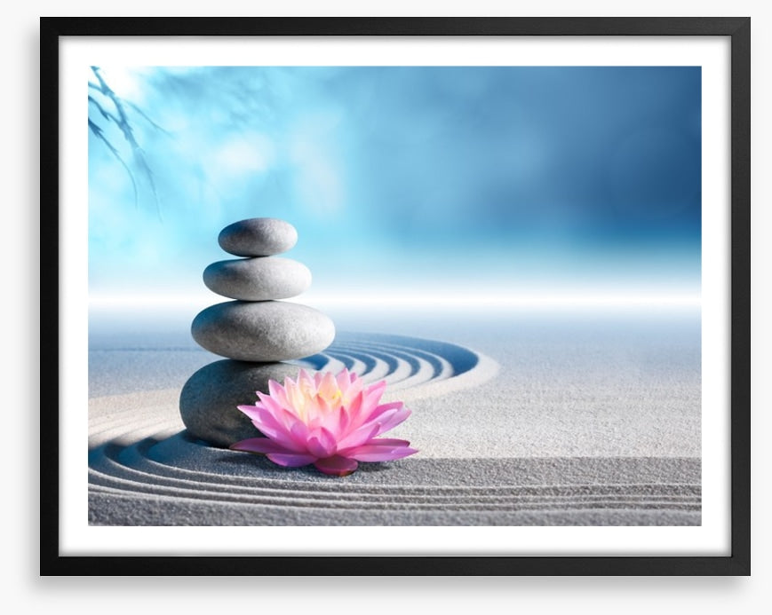 Lily and stones