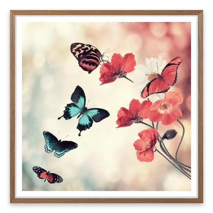 Five butterflies