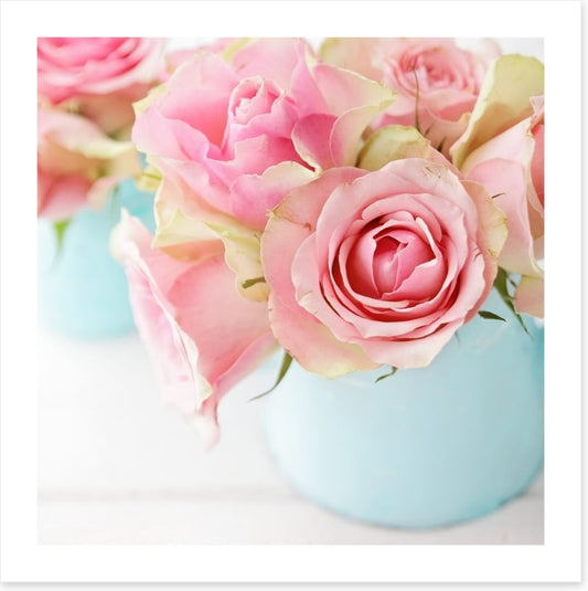 Pink roses in a vase