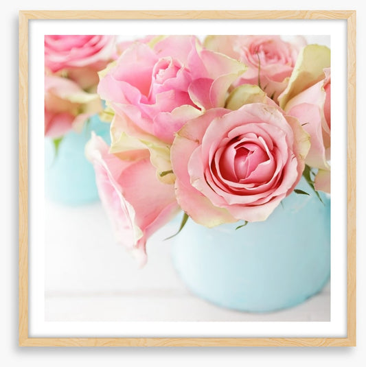 Pink roses in a vase