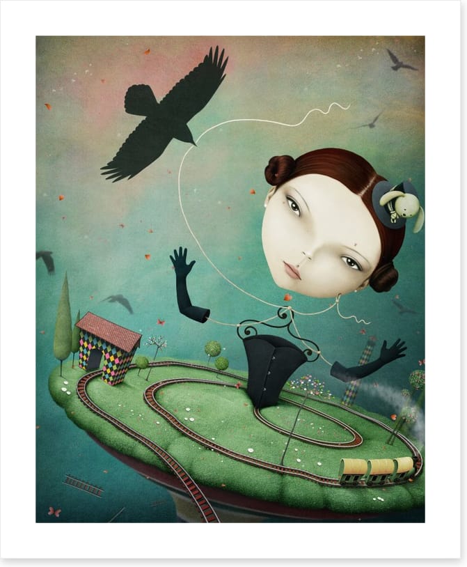 The girl with a train
