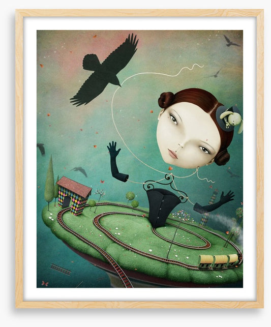 The girl with a train