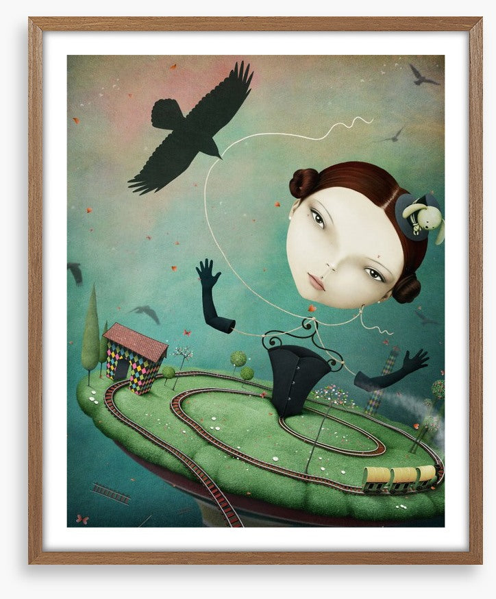 The girl with a train