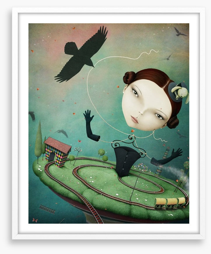 The girl with a train