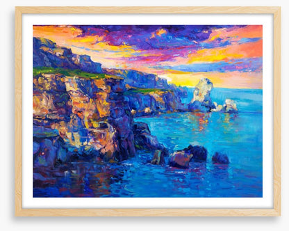 Sunset over the cliffs