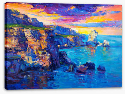 Sunset over the cliffs