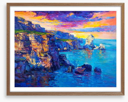 Sunset over the cliffs