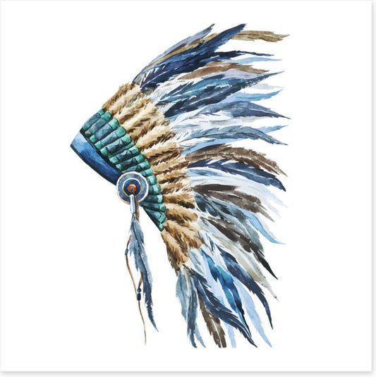 Blue native headdress