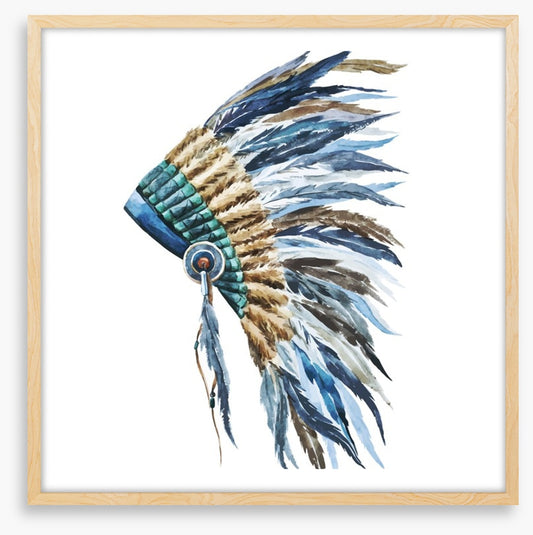 Blue native headdress