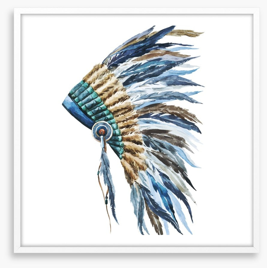 Blue native headdress