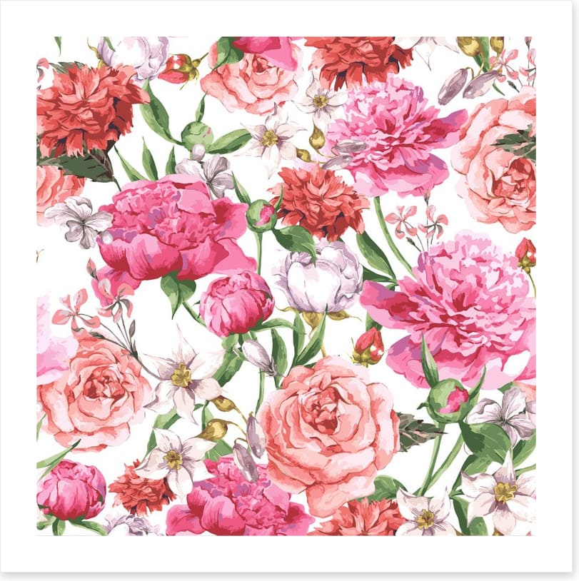 Peonies and Roses