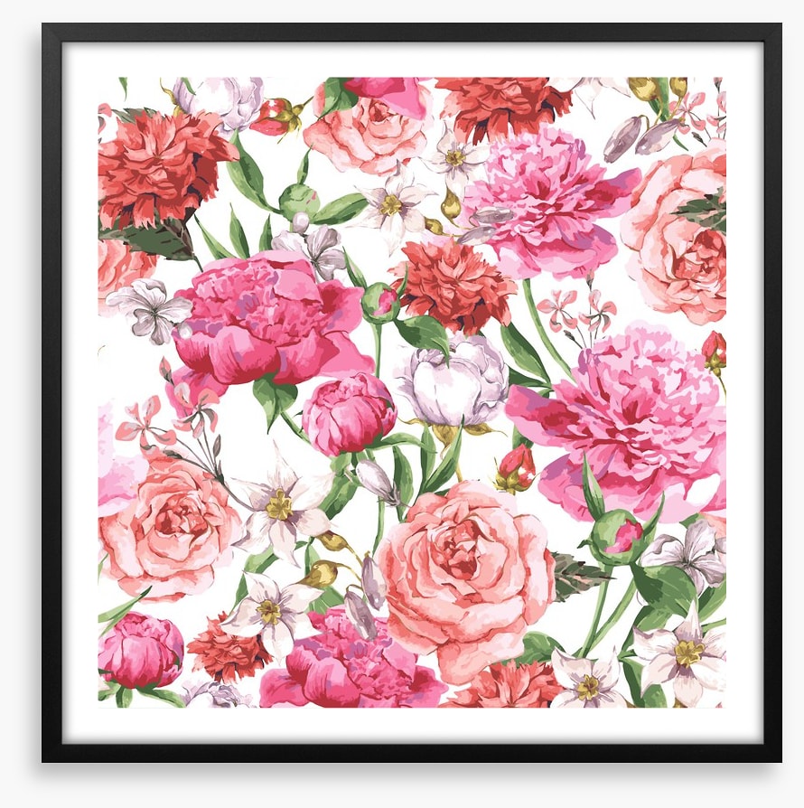 Peonies and Roses