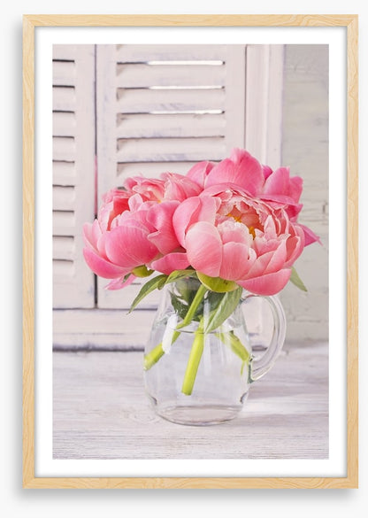 Peonies by the window