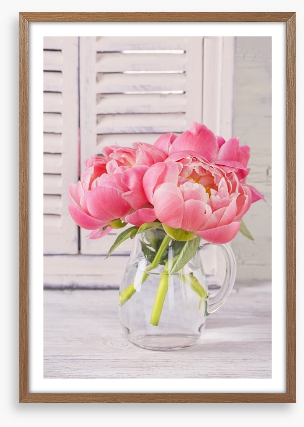 Peonies by the window
