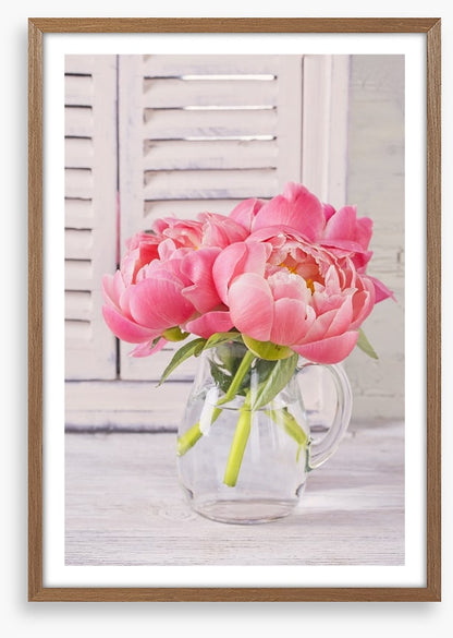 Peonies by the window