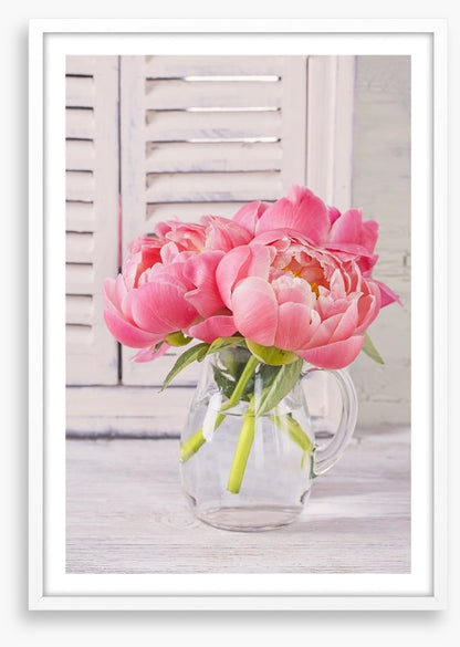 Peonies by the window