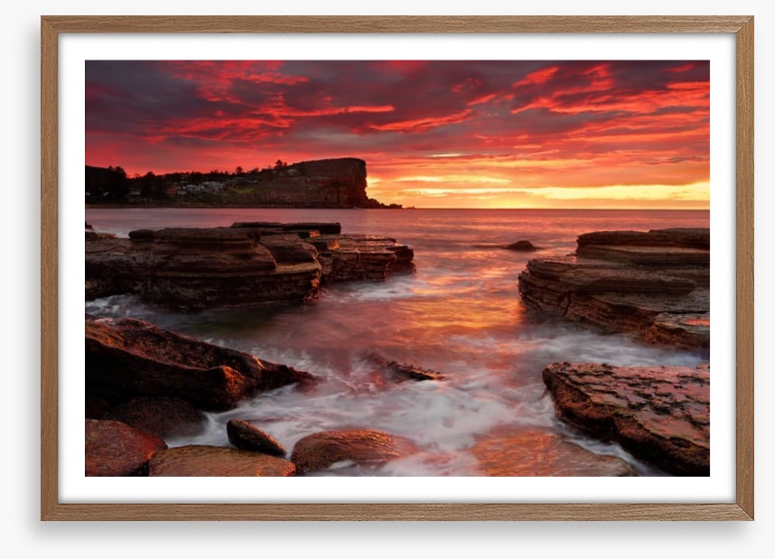 Blazing sunrise from Avalon Beach