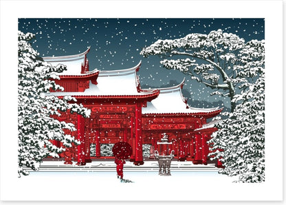 Temple in the snow