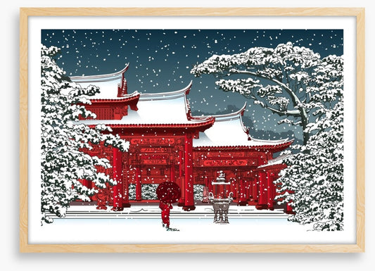 Temple in the snow