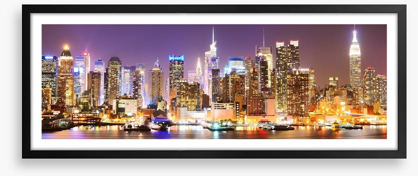 Twinkling Manhattan skyline