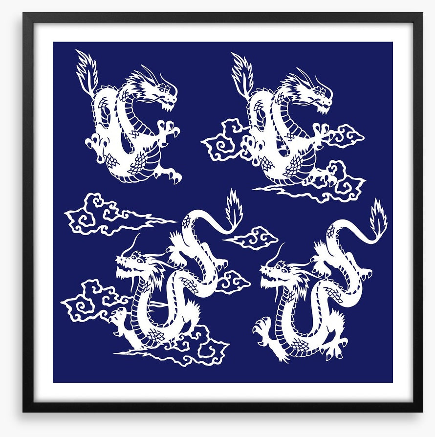Four dragons blue