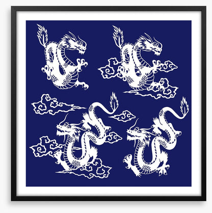 Four dragons blue