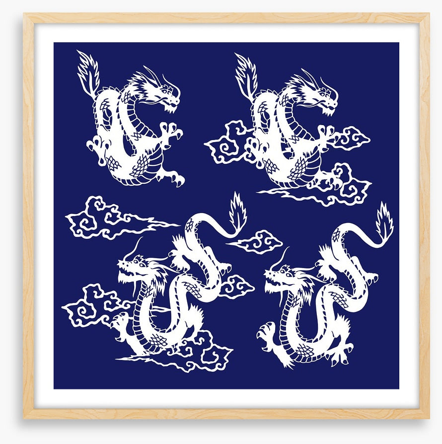 Four dragons blue