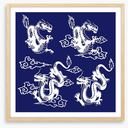 Four dragons blue