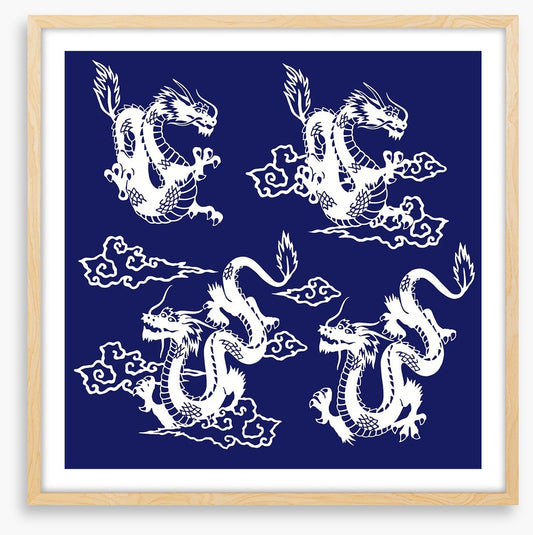 Four dragons blue