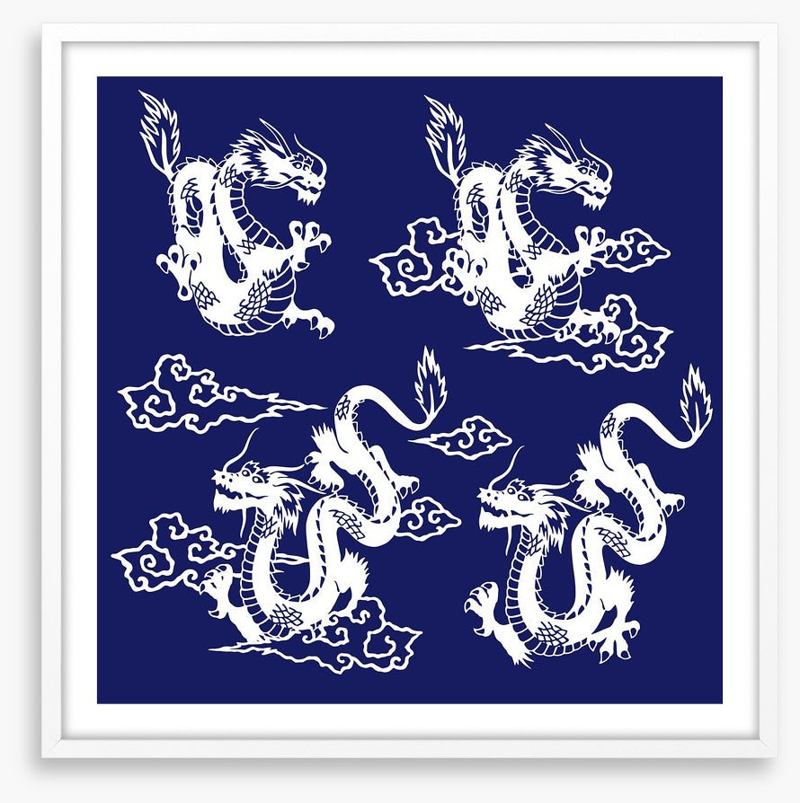 Four dragons blue