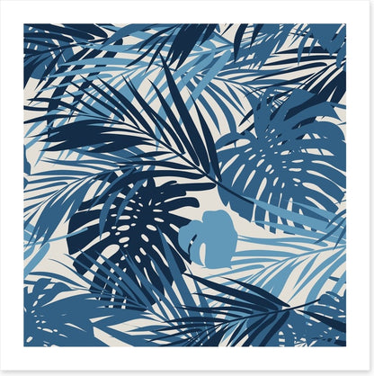 Retro jungle leaves