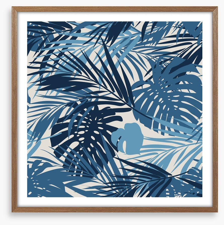 Retro jungle leaves