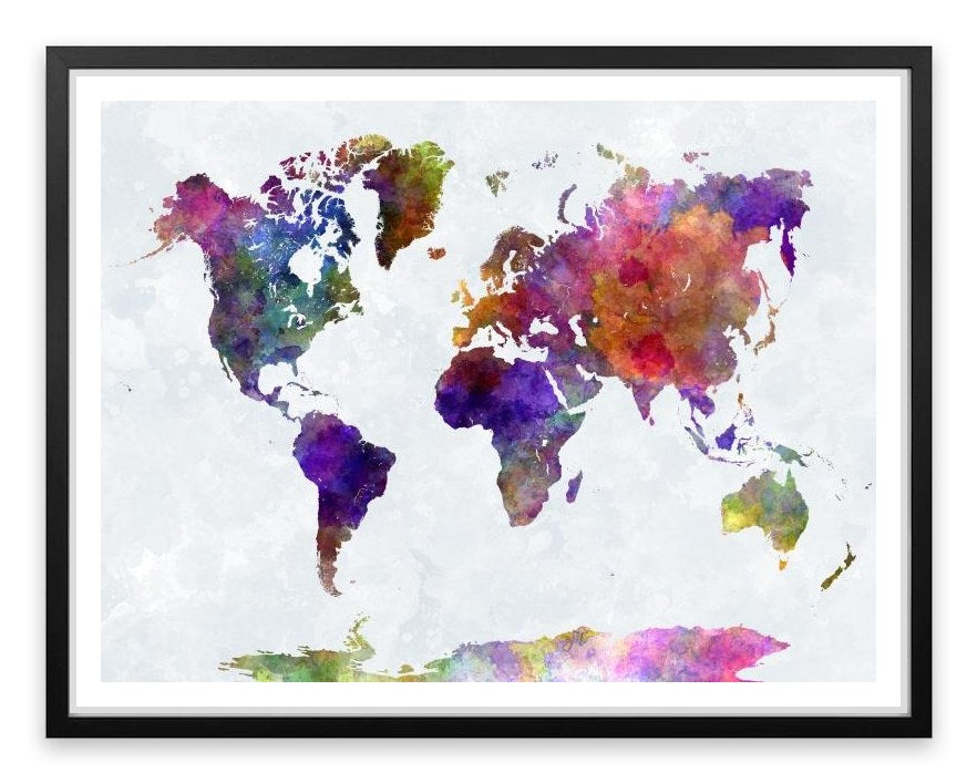 Watercolour splash map