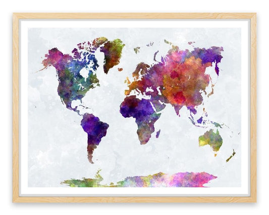 Watercolour splash map