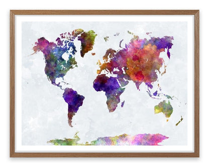 Watercolour splash map