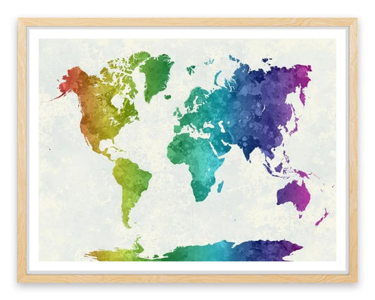Rainbow world map