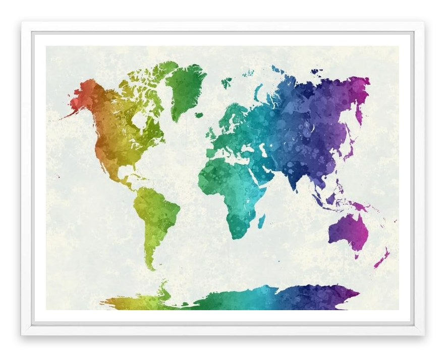 Rainbow world map