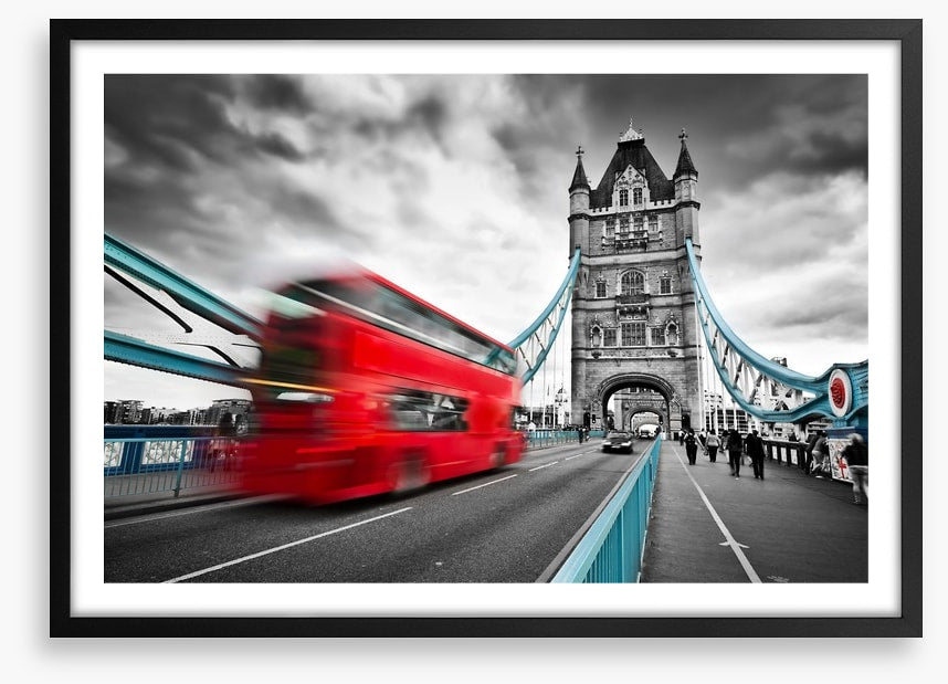 London bus in motion