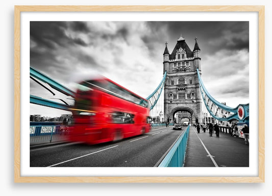 London bus in motion