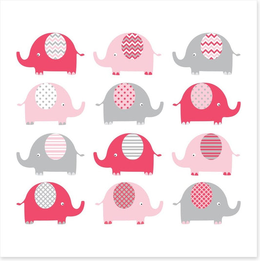 Baby pink elephants