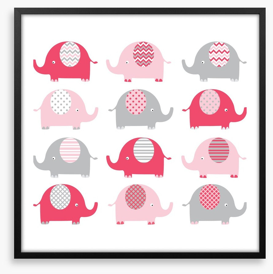 Baby pink elephants