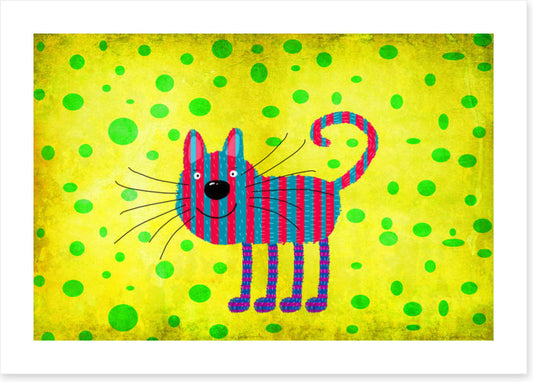 Striped cat with spots