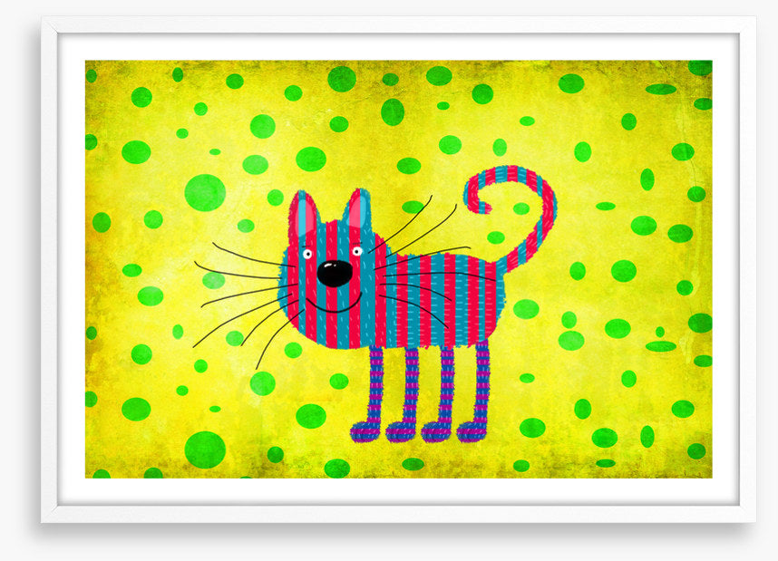 Striped cat with spots