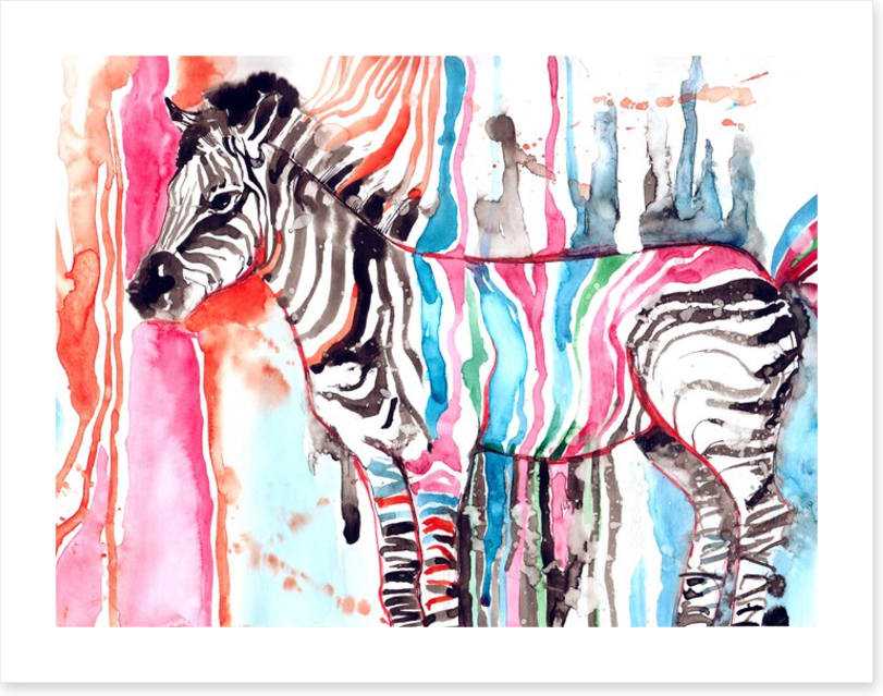 Watercolour zebra