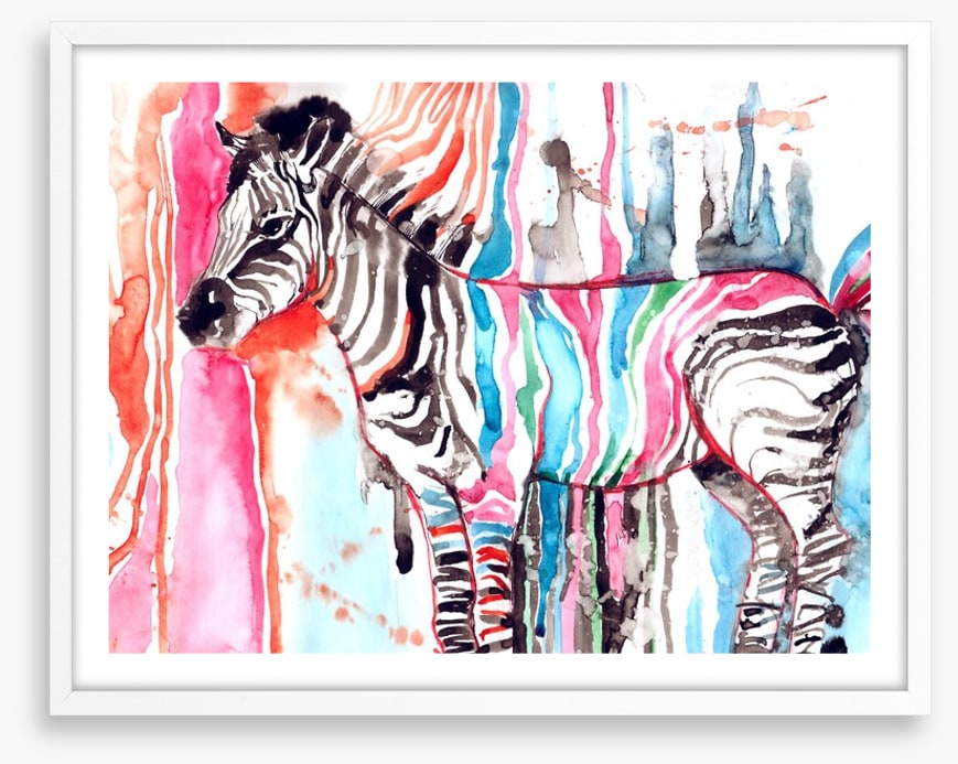 Watercolour zebra