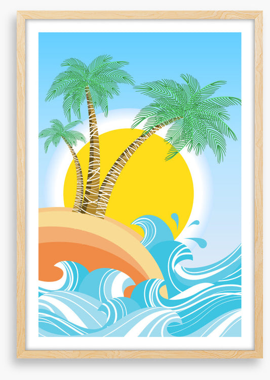 Palm tree island