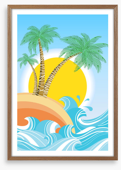 Palm tree island