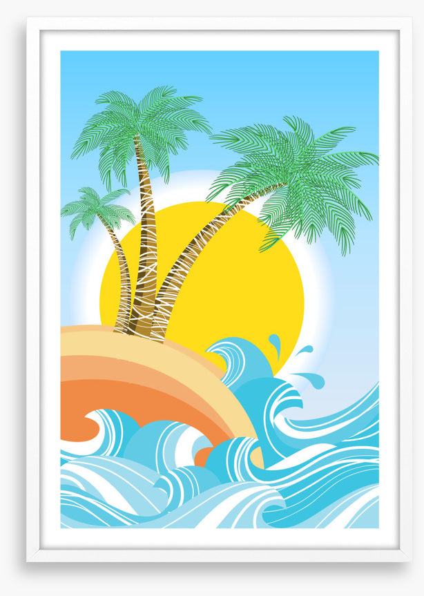 Palm tree island