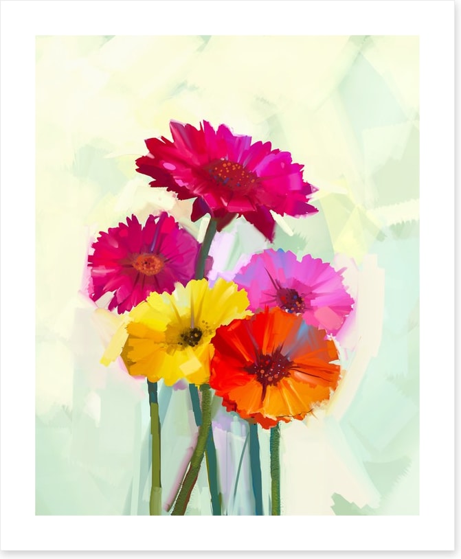 Bright happy gerbera